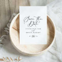 Idyllic Stylish Calligraphy Save the Date 
