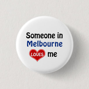 Iemand in Melbourne houdt van me 3 Cm Round Badge