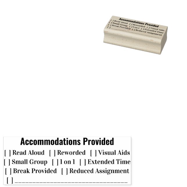 IEP Accommodations Provided Teacher Rubber Stamp (Stamped)