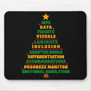 Ieps Teacher Christmas Tree Special Education Sped Mouse Pad
