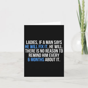 If A Man Says He Will Fix It He Will Husband Fathe Card