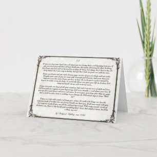 IF = an Inspiring Poem for Young Men Card