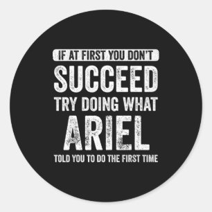 If At First You Don't Succeed Try Doing What  Classic Round Sticker