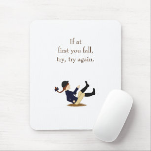 "If at first you fall, try, try again." Equestrian Mouse Pad