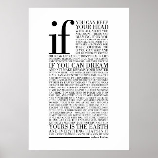 If by Rudyard Kipling (all options) Poster