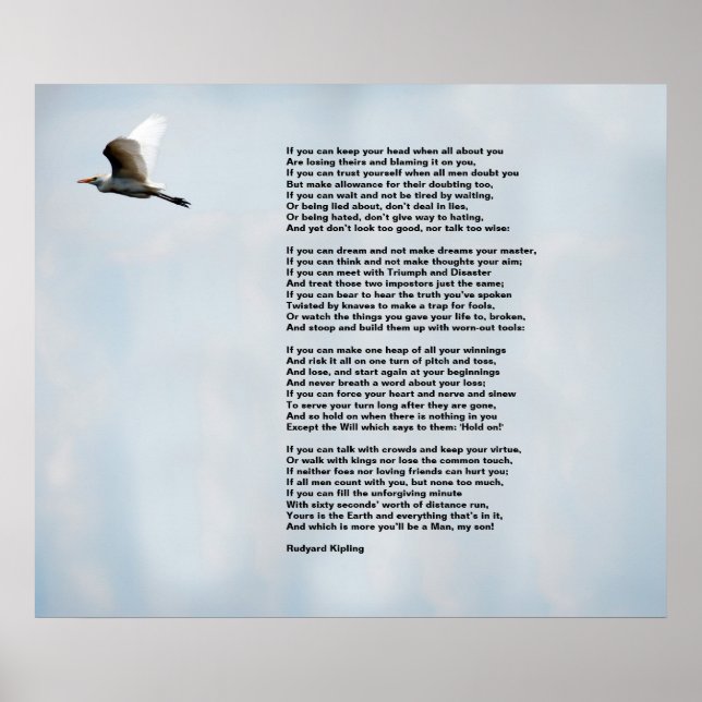 If by Rudyard Kipling Poster (Front)