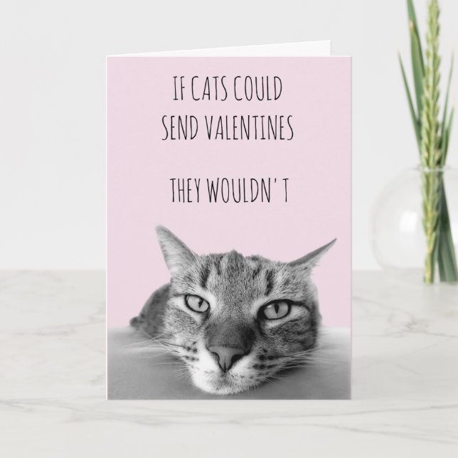 If Cats Could Send Valentines Card (Front)