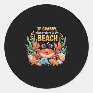 If Crab Classic Round Sticker