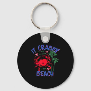 If crabby return to the beach hawaii summer key ring