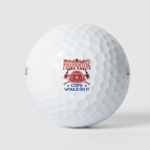If Firefighting Was Easy Funny Firefighter Fireman Golf Balls