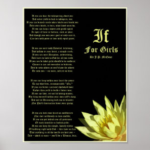 If For Girls Poem by J.P. McEvoy Print