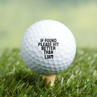If Found Please Hit Funny Personalized Golf Balls
