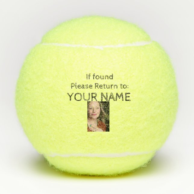 If Found Please Return to YOUR NAME Tennis Balls (Front)