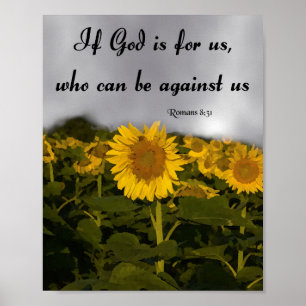 If God is For Us, Bible Verse Poster