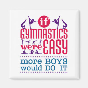 If Gymnastics Were Easy Funny Women Girls Magnet