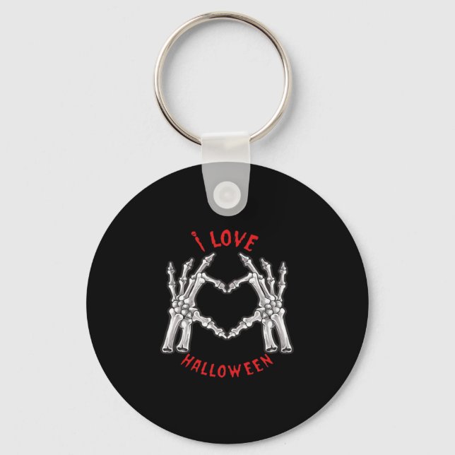 If Had Feelings They For Skeleton Hand Heart Key Ring (Front)