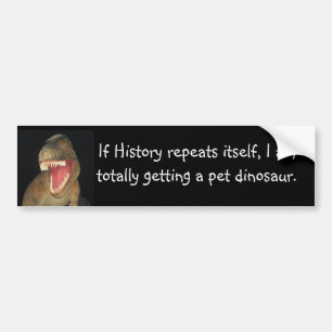 If History repeats itself, I am... Bumper Sticker