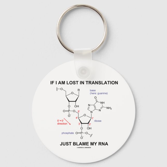 If I Am Lost In Translation Just Blame My RNA Key Ring (Front)