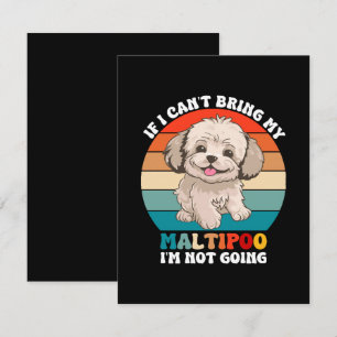If I Can't Bring My Maltipoo Dog, I'm Not Going RSVP Card