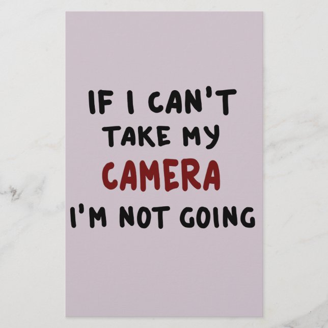 If I can't take my camera... Stationery (Front)