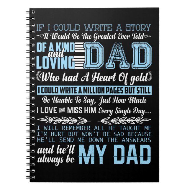 If I Could Write A Story It Would Be The Greatest Notebook (Front)