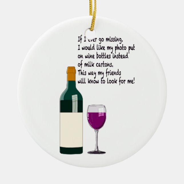 If I Ever Go Missing Ceramic Tree Decoration (Front)