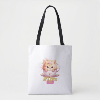 “If I Fits, I Sits” Cat Lovers Tote Bag