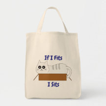 "If I Fits, I Sits" Cat Tote Bag