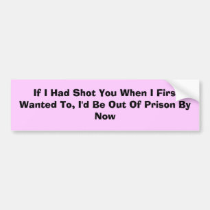 If I Had Shot You When I First Wanted To, I'd ... Bumper Sticker