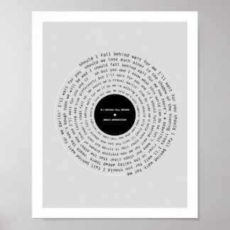 If I Should Fall Behind Lyric Poster