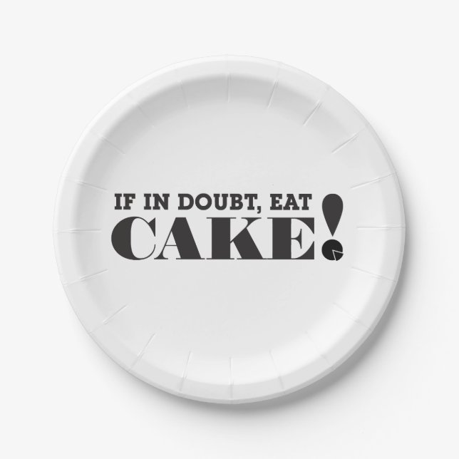 IF IN DOUBT, EAT CAKE! - PAPER PLATE (Front)