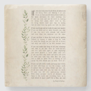 IF, Inspired poem of Rudyard Kipling Stone Coaster