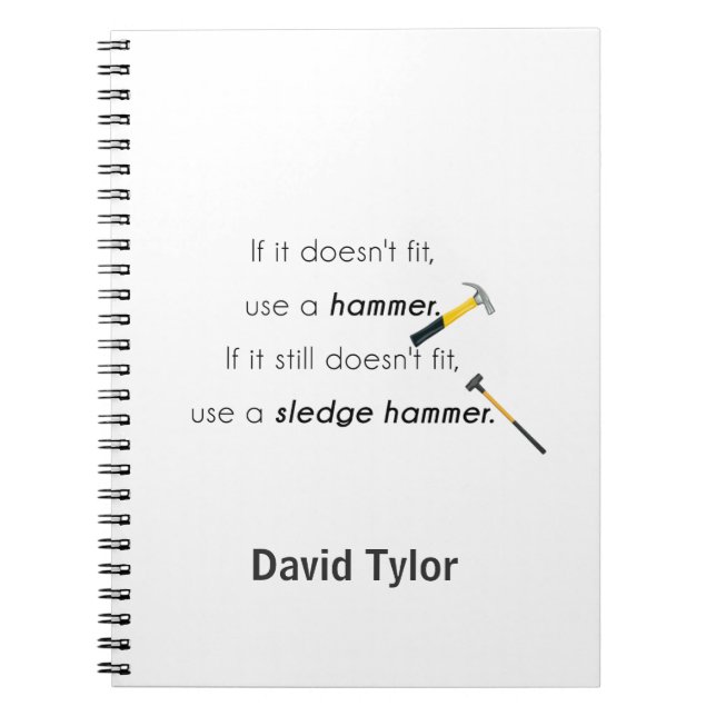 If it doesn't fit, spiral notebook (Front)