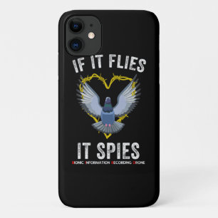If It Flies It Spies Birds Are Not Real Funny Dron Case-Mate iPhone Case