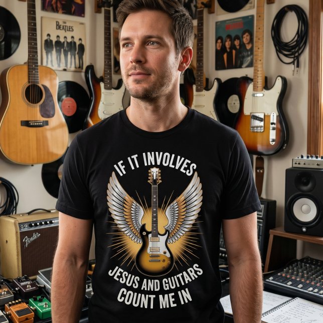 If It Involves Jesus And Guitars Count Me In Shirt (Creator Uploaded)