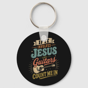 If It Involves Jesus And Guitars Guitarist Key Ring