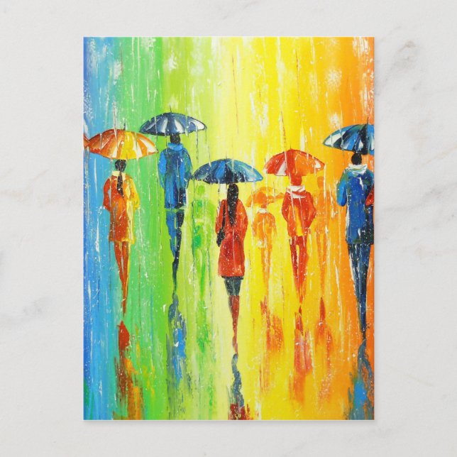 If it rains , then a bright postcard (Front)