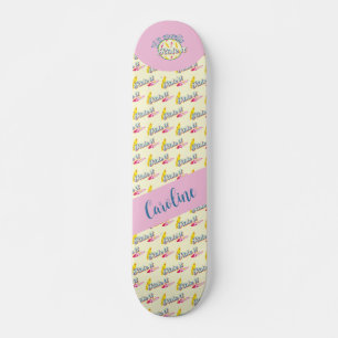 If it swells ride it surfing pink girly skateboard