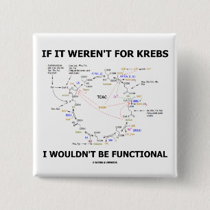 If It Weren't For Krebs I Wouldn't Be Functional 15 Cm Square Badge