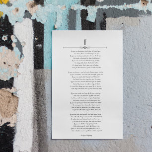 'If' Kipling Iconic Poem Poster