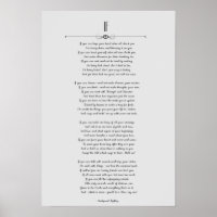 IF Kipling Poem  on Gray Poster