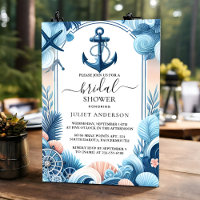 If Knot Boat Ship Navy Blue Nautical Bridal Shower
