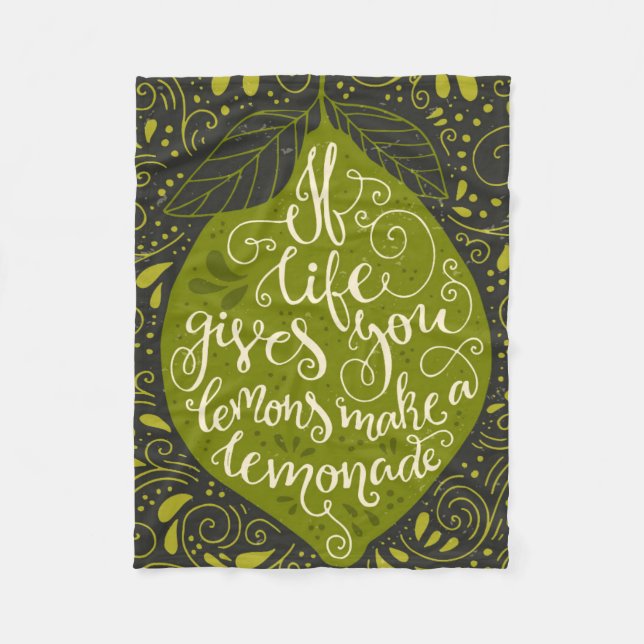 If Life Gives You Lemons Make A Lemonade Fleece Blanket (Front)