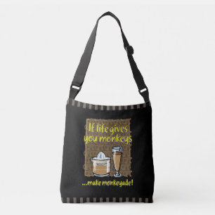 If life gives you monkeys crossbody bag