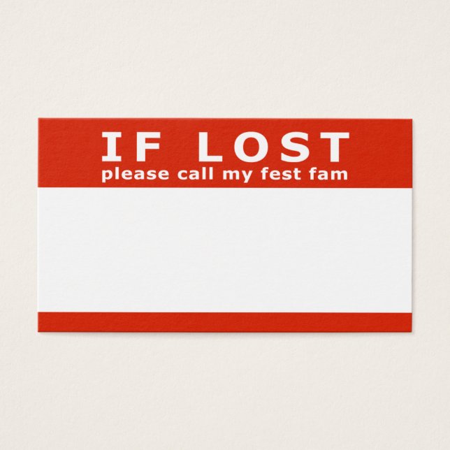 if lost please call my fest fam (Front)