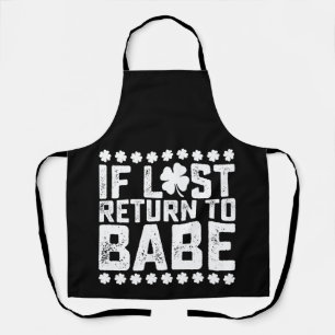 If Lost Return To Babe I Am Babe Couple Matching Apron