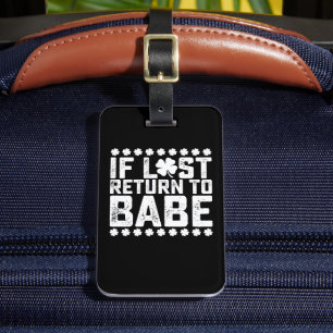 If Lost Return To Babe I Am Babe Couple Matching Luggage Tag