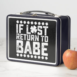 If Lost Return To Babe I Am Babe Couple Matching Metal Lunch Box