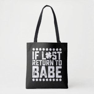 If Lost Return To Babe I Am Babe Couple Matching Tote Bag