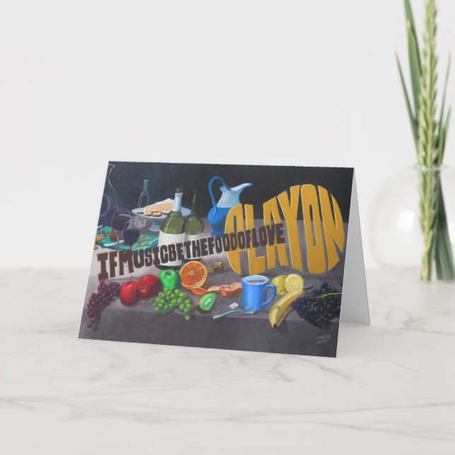 If Music be the Food of Love Greeting Card (Front)